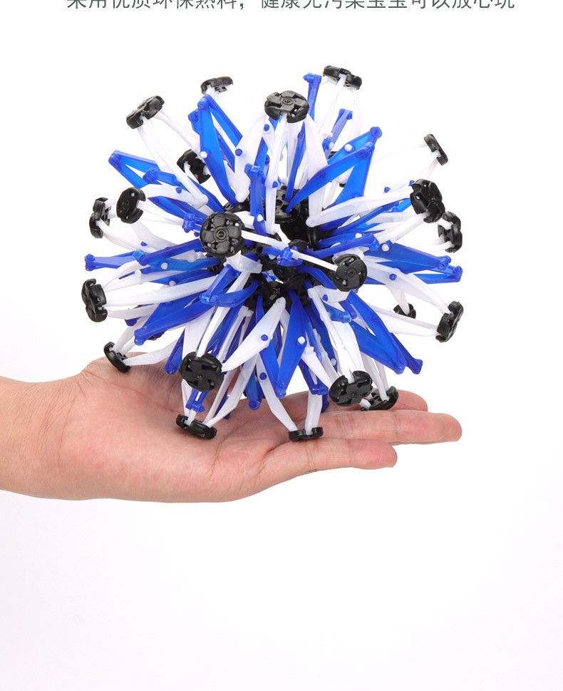 Large-sized luminous stretchable magic ball, flashing ball, luminous flowering ball that can grow larger, small hand throwing ball, ball with light, parent-child interactive toy pic 4