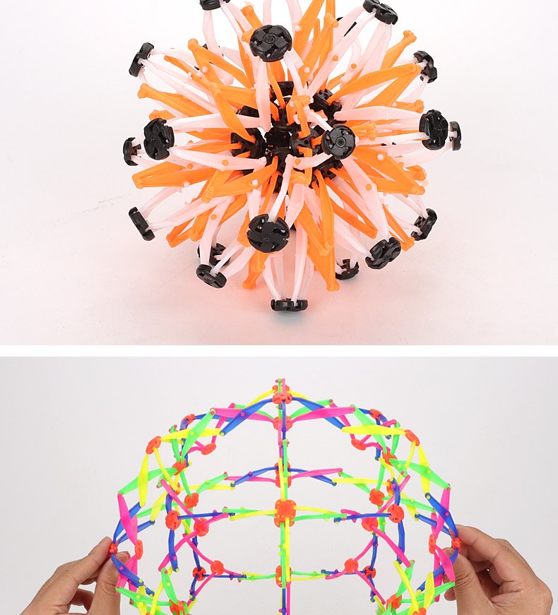 Large-sized luminous stretchable magic ball, flashing ball, luminous flowering ball that can grow larger, small hand throwing ball, ball with light, parent-child interactive toy pic 13