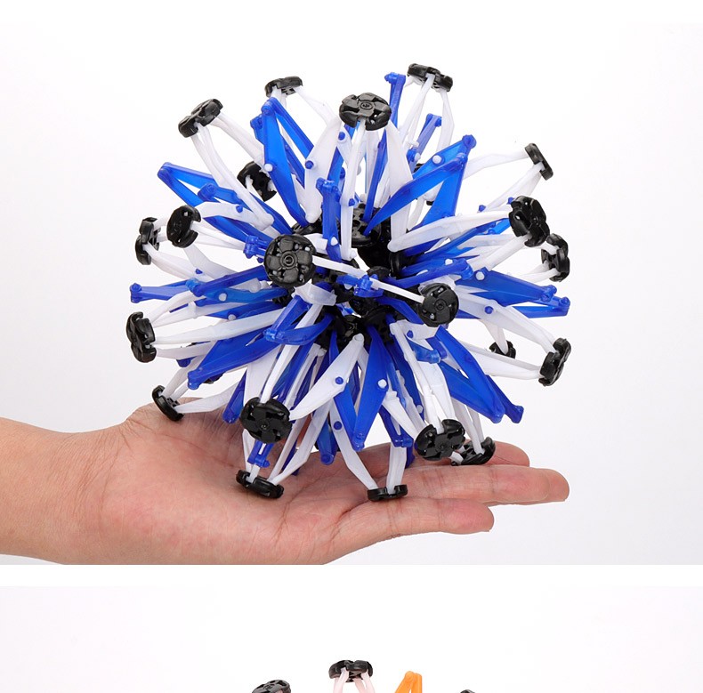 Large-sized luminous stretchable magic ball, flashing ball, luminous flowering ball that can grow larger, small hand throwing ball, ball with light, parent-child interactive toy pic 12