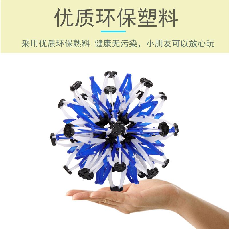 Large-sized luminous stretchable magic ball, flashing ball, luminous flowering ball that can grow larger, small hand throwing ball, ball with light, parent-child interactive toy details Picture