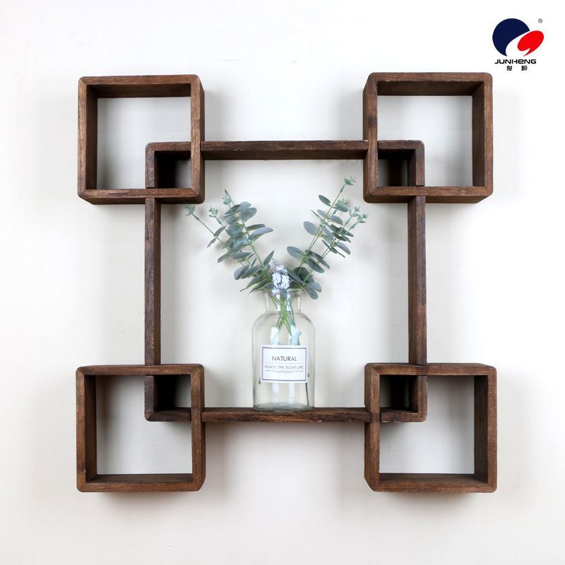 Square jack S/5 Solid wood creative wall shelf Wall shelf Nordic style SM1215