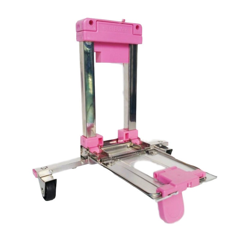 The luggage cart for grocery shopping at the supermarket is blue detail image 3