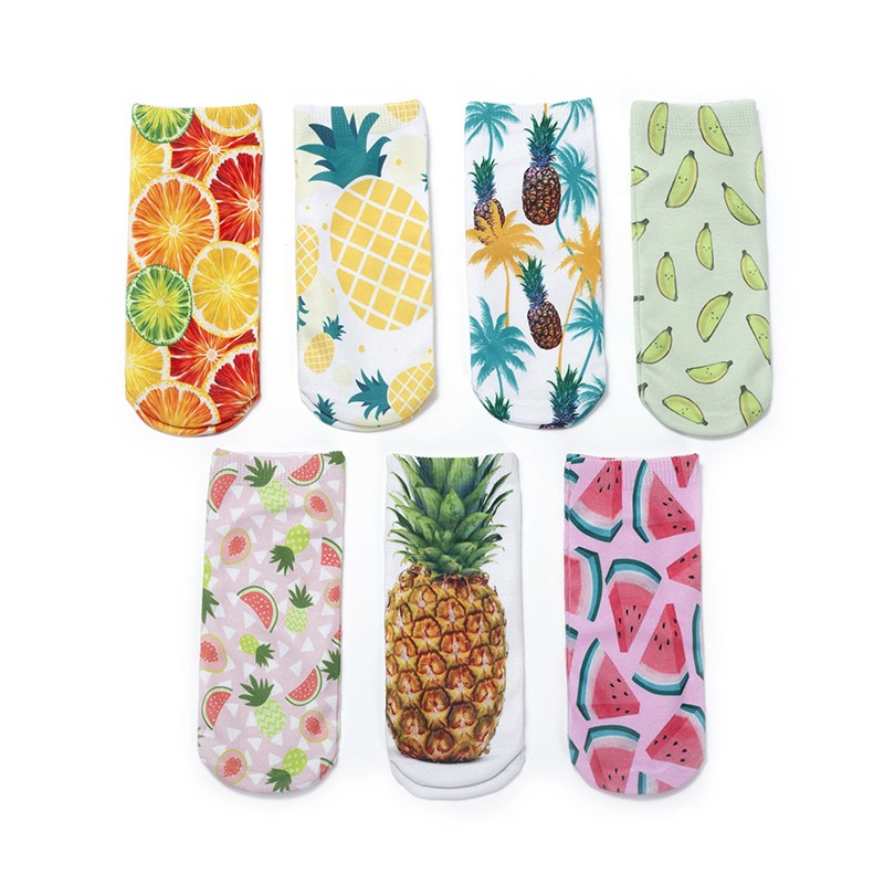 New creative 3D fruit digital series printed personalized socks detail image 8