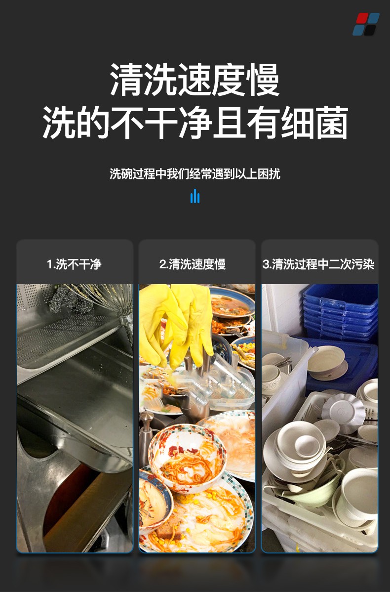 揭盖式商用洗碗机全自动大型食堂小型饭店餐厅用一体式刷碗机详情图7