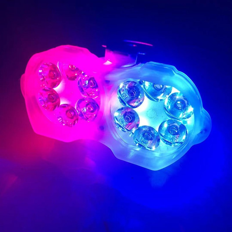 New motorcycle modified LED lights, ultra-bright 12-volt spotlights, 12-bead flashing color lights for auxiliary lighting, headlights Item Picture