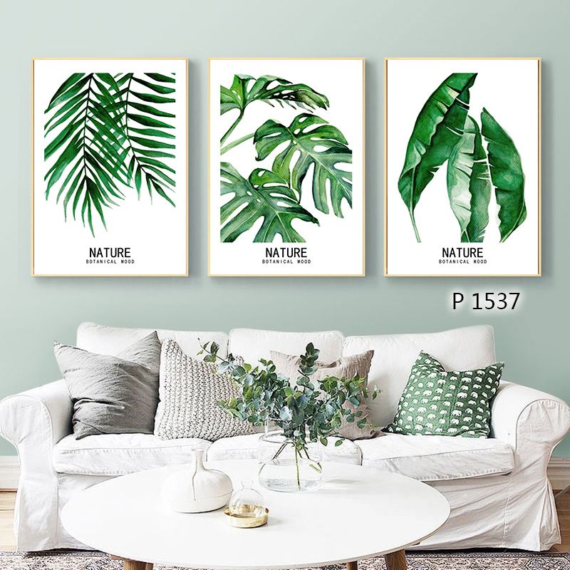 北欧绿植 绿叶风格装饰画，南美风格图片