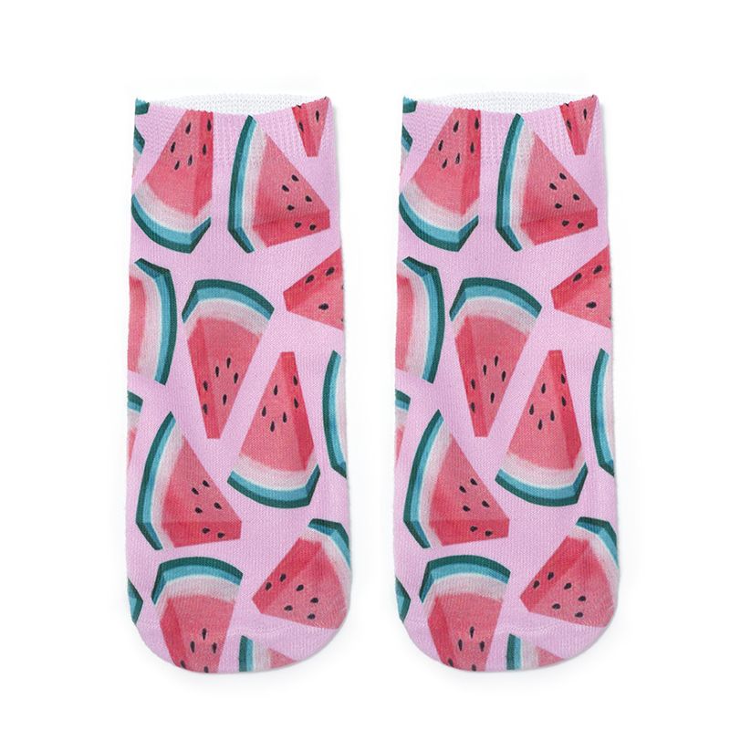 New creative 3D fruit digital series printed personalized socks Application Scenario