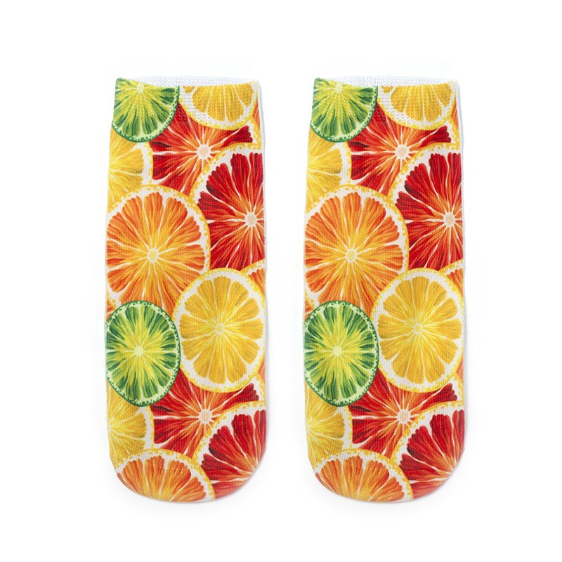 New creative 3D fruit digital series printed personalized socks detail image 6