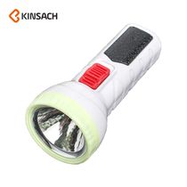Plastic flashlight round hand-held LED white lights wholesale
