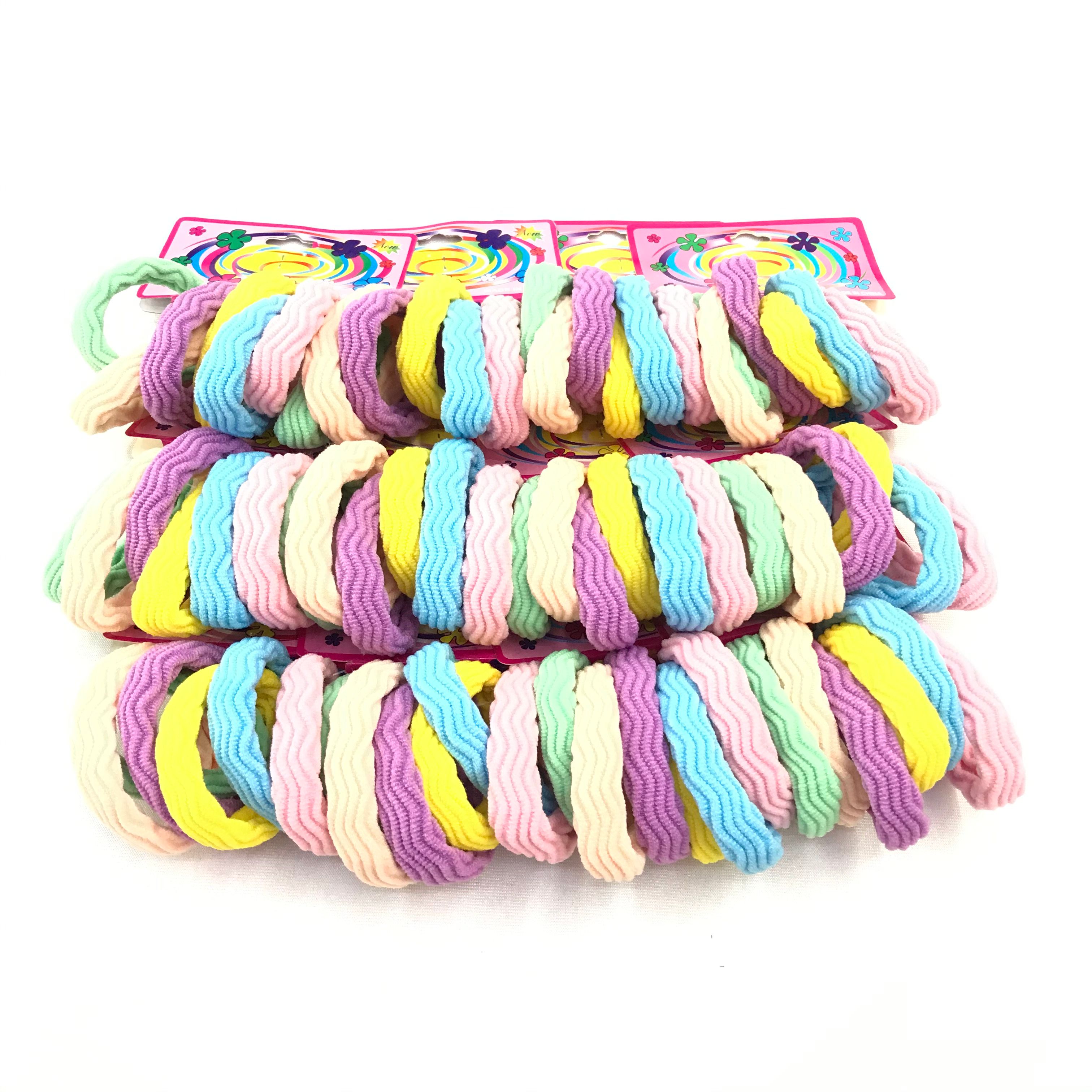 新款提花小格子拨浪提花皮筋发圈