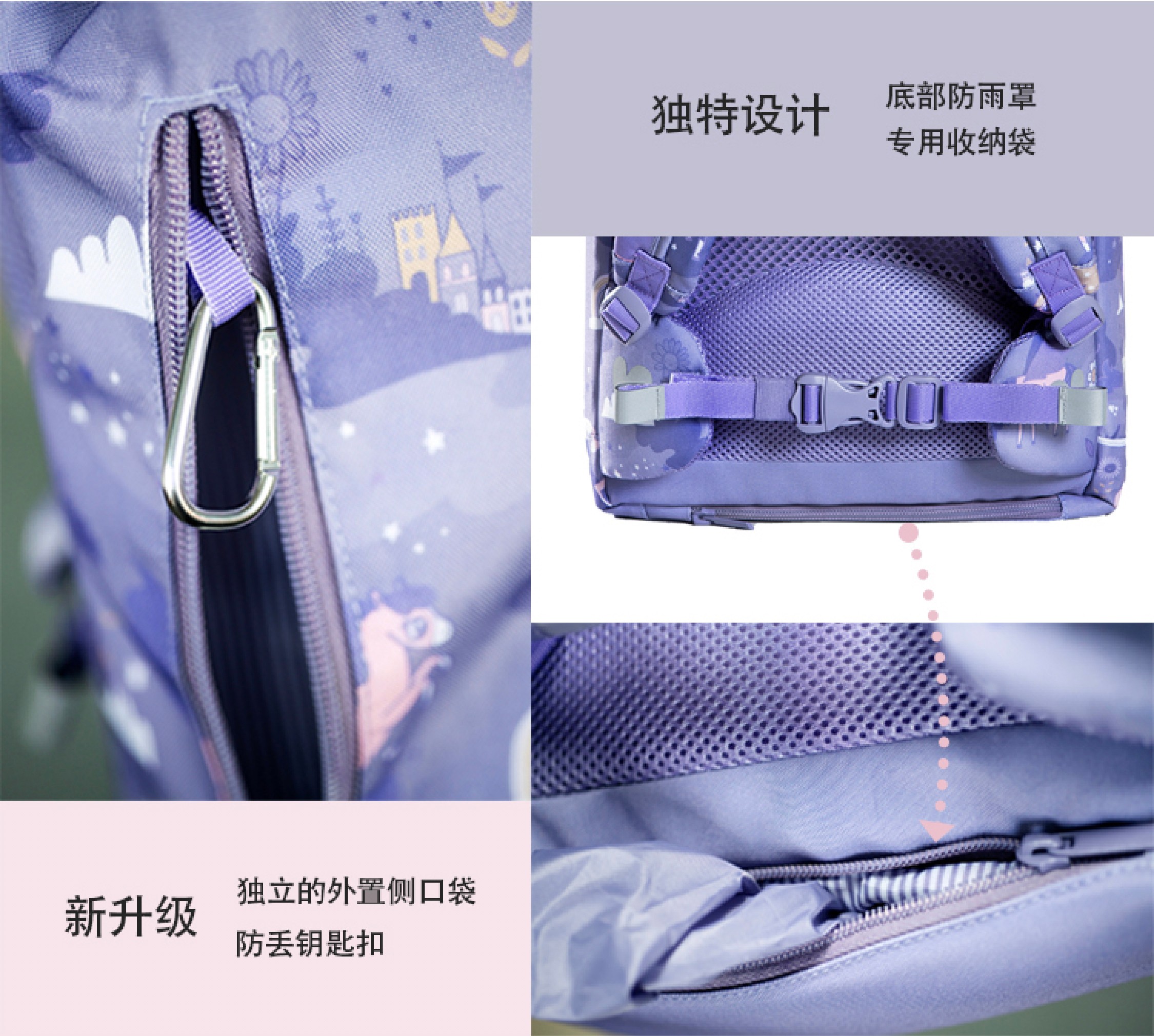 Norwegian Frii 12850720051797462, cute for boys and girls of primary school, reducing burden, 1-3-5 grade backrest children's imported backrest children's schoolbag detail image 5