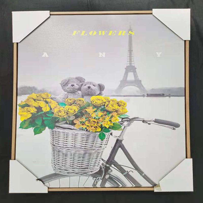Framed oil painting in European style decorative painting