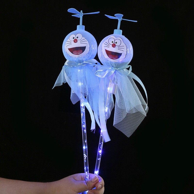 爱心闪光棒卡通包纱蕾丝仙女棒发光星空球星空棒发光玩具地摊公园夜市热卖货源详情图2