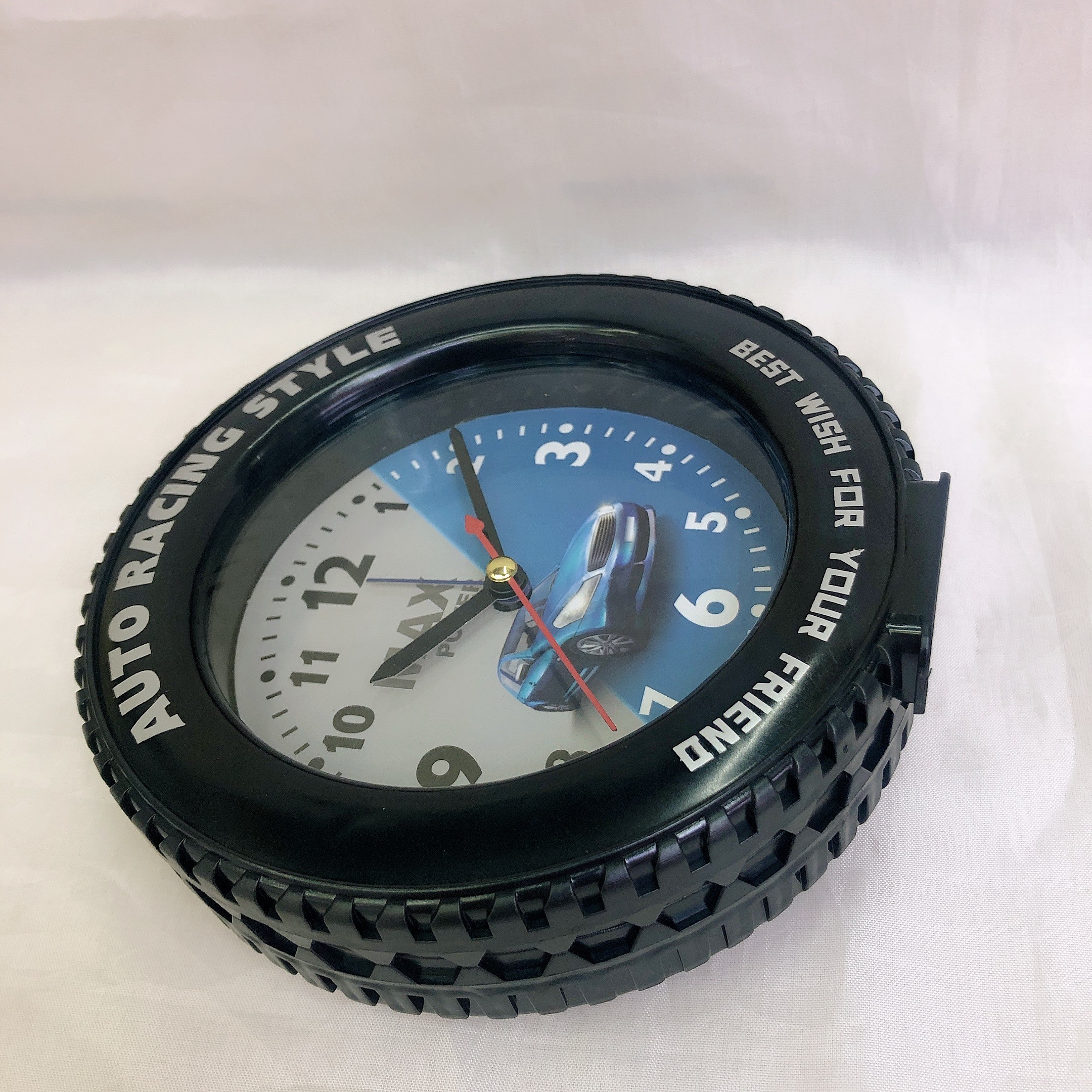Personalidad creativo retro reloj de alarma de neumáticos niños estudio estudiante reloj de regalo detail image 3