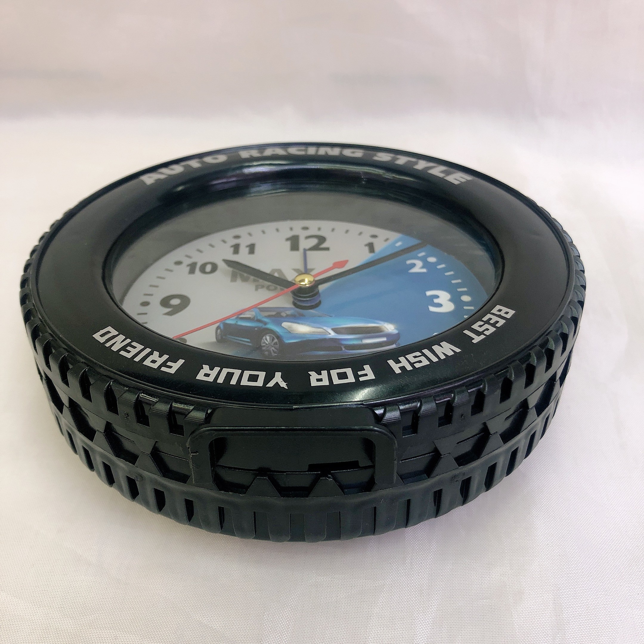 Personalidad creativo retro reloj de alarma de neumáticos niños estudio estudiante reloj de regalo detail image 1