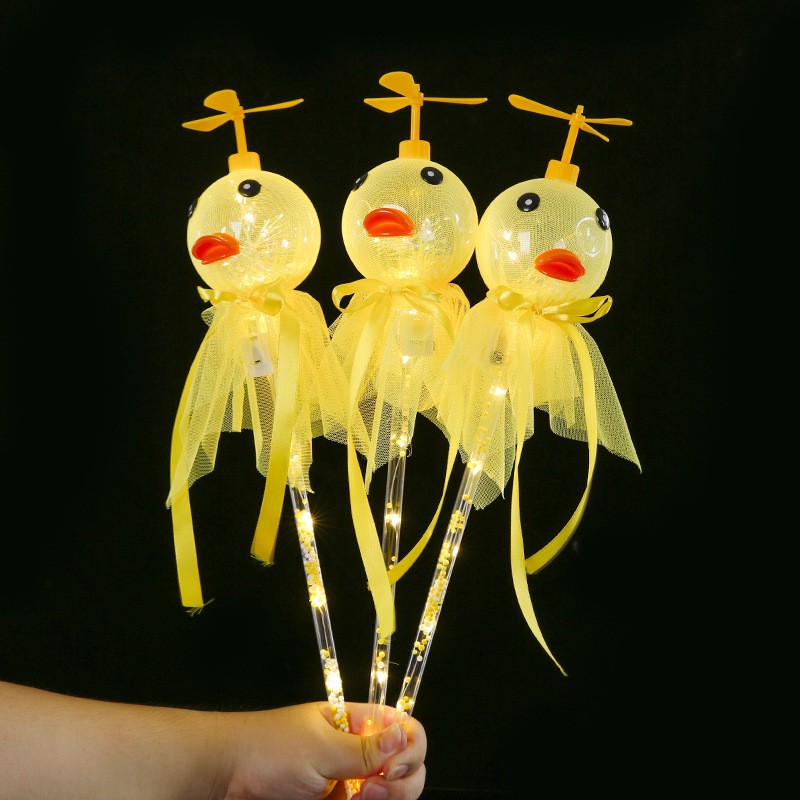 爱心闪光棒卡通包纱蕾丝仙女棒发光星空球星空棒发光玩具地摊公园夜市热卖货源详情图3