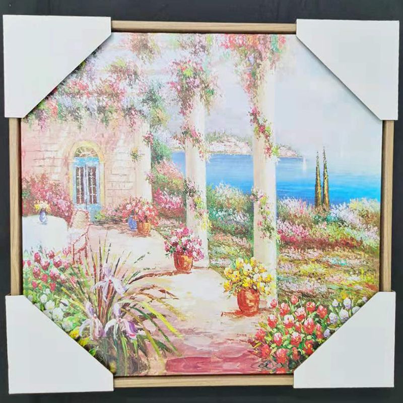 Framed oil painting in European style decorative painting details Picture