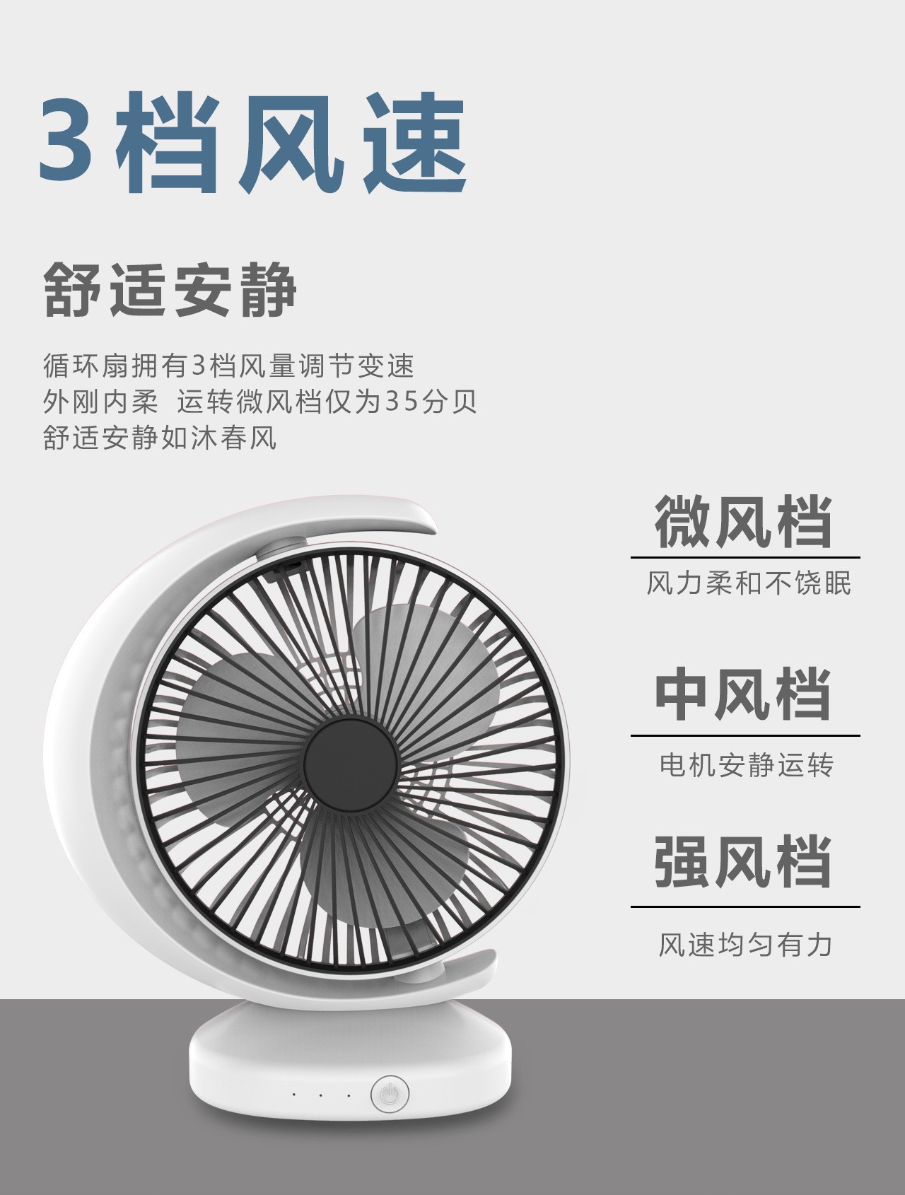  新款便携式宿舍桌面电风扇学生充电usb风扇跨境迷你小风扇详情图8