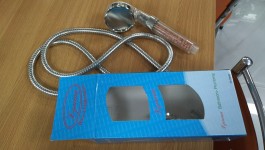 Super-strong pressurized showerhead, negative ion handheld water-saving showerhead, spa and health care showerhead, shower head, wall corner shower pipe, screw package set detail image 4