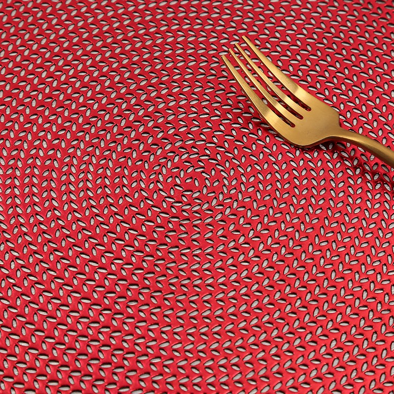 欧式PVC麦穗圆形餐桌垫亚马逊跨境防水免洗易打理装饰垫厂家批发详情9