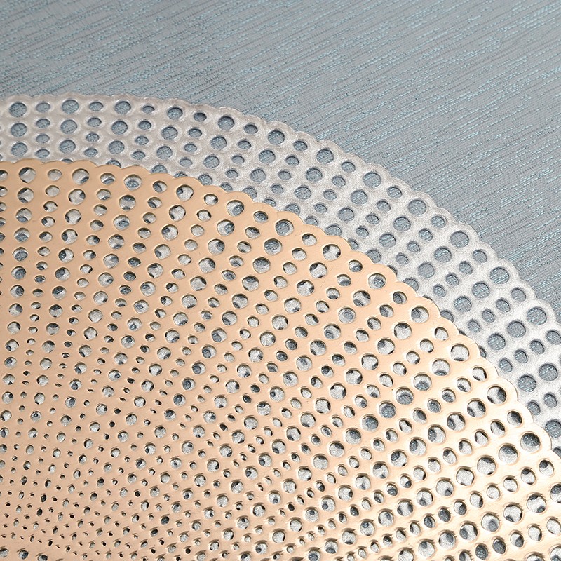 Firework patterned circular hollowed-out placemats, heat insulation and anti-slip, oil-proof plate MATS, coasters, coffee cup MATS and bowl MATS for family hotels detail image 5