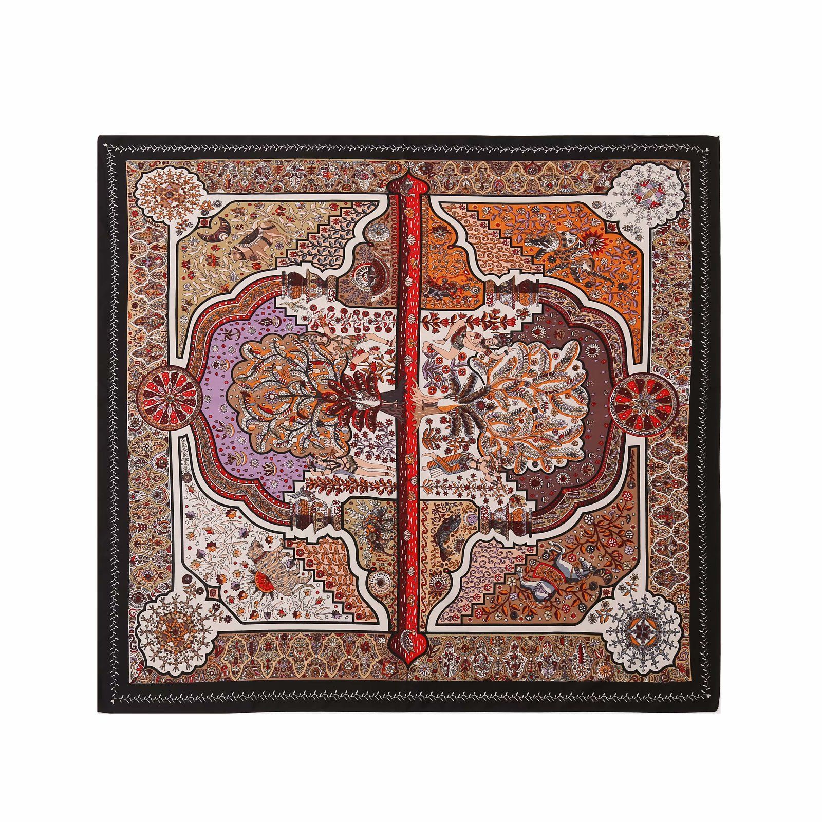 Wholesale of 90-inch faux silk square towels as gifts for Spring and autumn 2021, with color and print for export customization