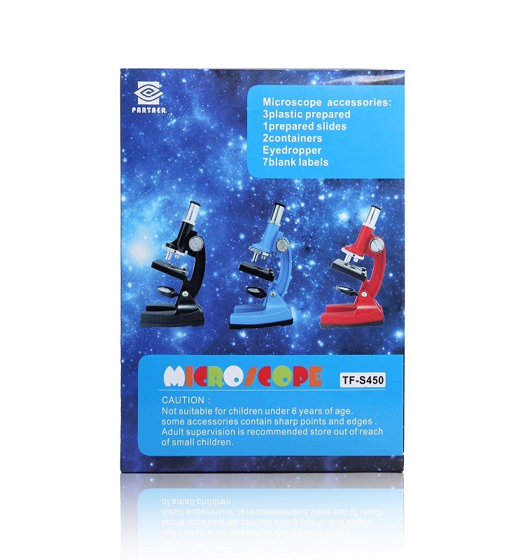 Factory direct sales of optical S450 student microscope, children's science popularization and intelligence experiment set, children's gift, eco-friendly material detail image 2