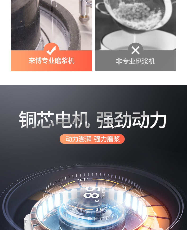 石磨机电动商用肠粉米浆机大型磨浆机豆浆玉米芝麻豆腐详情图4