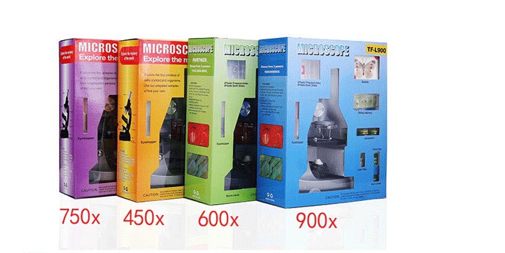 Factory direct sales of optical L750 student microscope, children's science popularization and intelligence experiment set, children's gift, eco-friendly material detail image 4