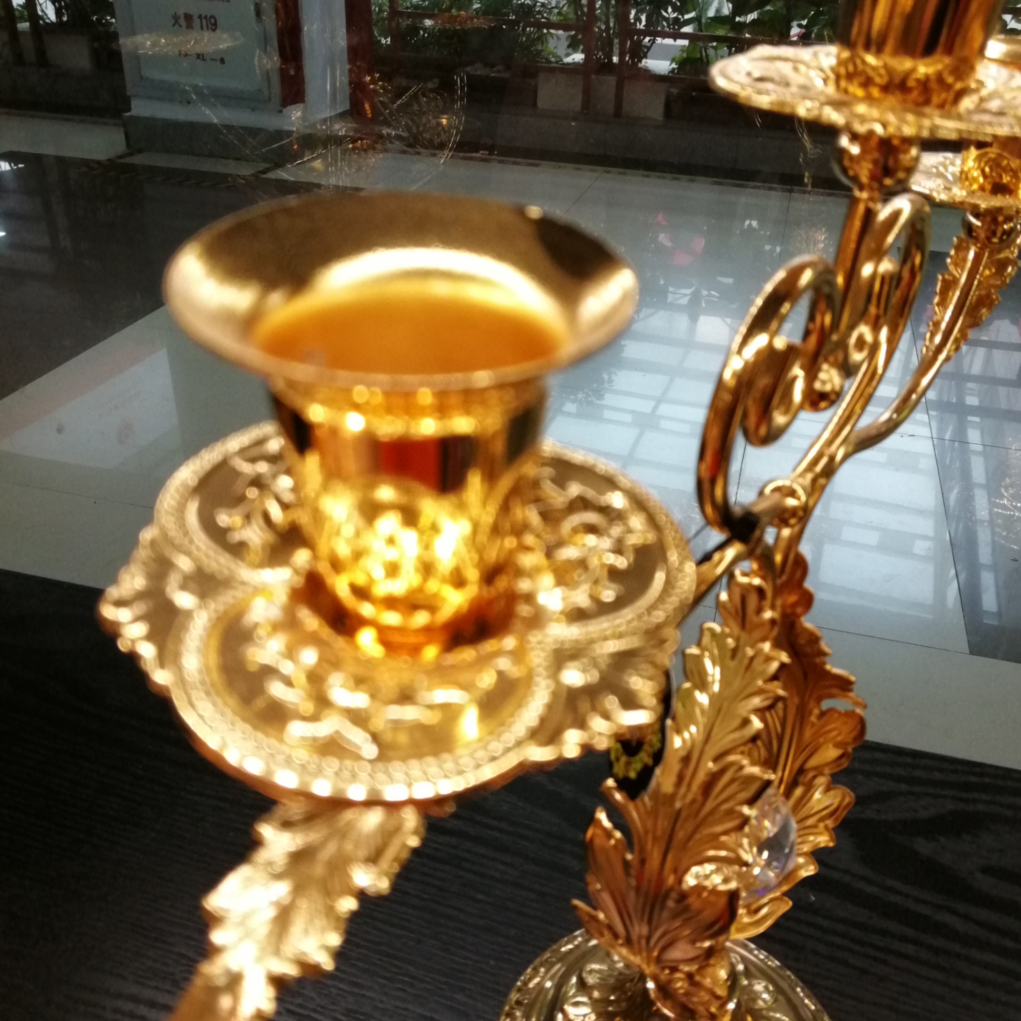 水晶烛台3支款式二