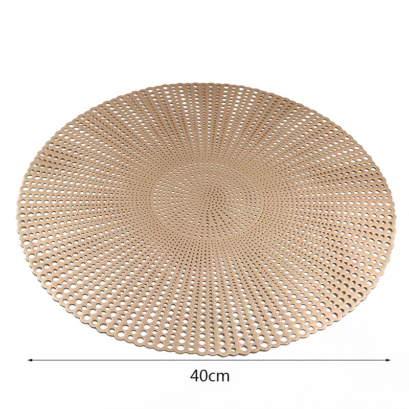 Firework patterned circular hollowed-out placemats, heat insulation and anti-slip, oil-proof plate MATS, coasters, coffee cup MATS and bowl MATS for family hotels detail image 10