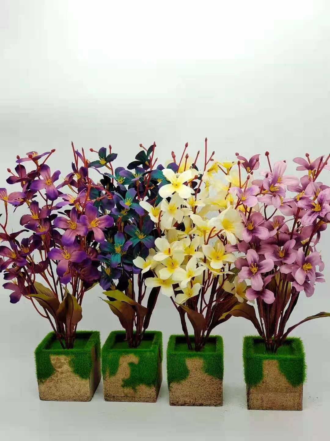 20 artificial flower orchids, flower art potted plants, creative plant bonsai, indoor living room decoration ornaments, potted plants detail image 2