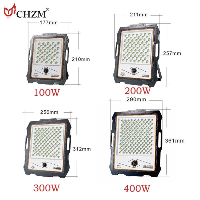 New LED outdoor waterproof solar monitoring floodlight, WiFi-connected high-definition camera floodlight, mobile phone connected courtyard monitoring light, solar courtyard light details Picture