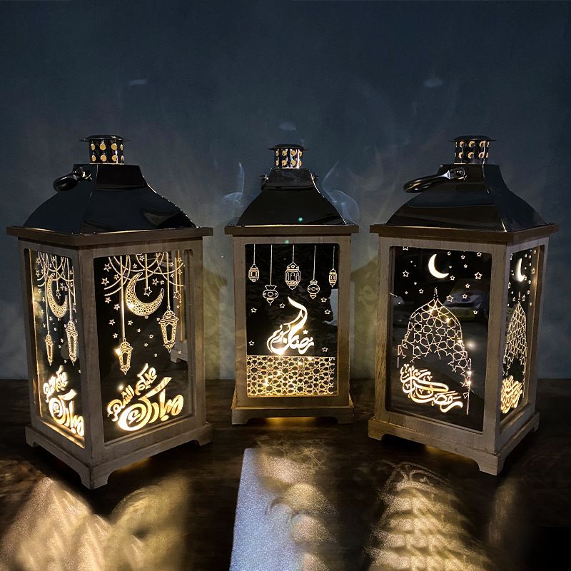 New Ramadan Wind lantern Eid LED iron frame lantern manufacturer Amazon