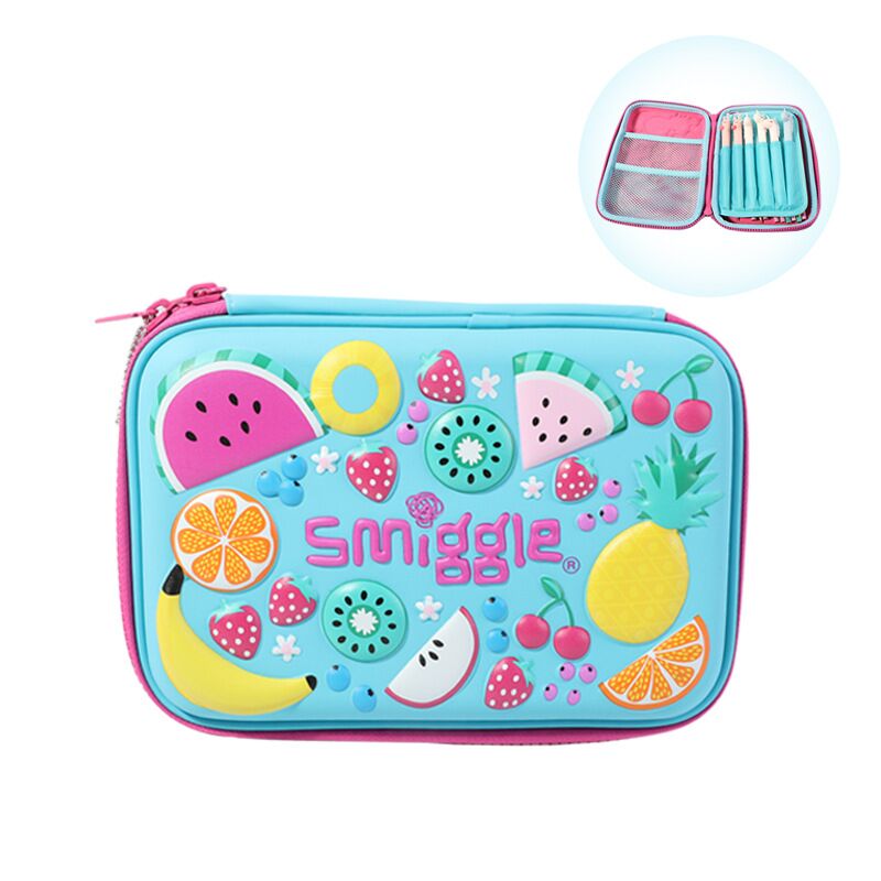 smiggle卡通水果EVA大容量笔袋 学生防水文具儿童拉链笔袋 铅笔盒