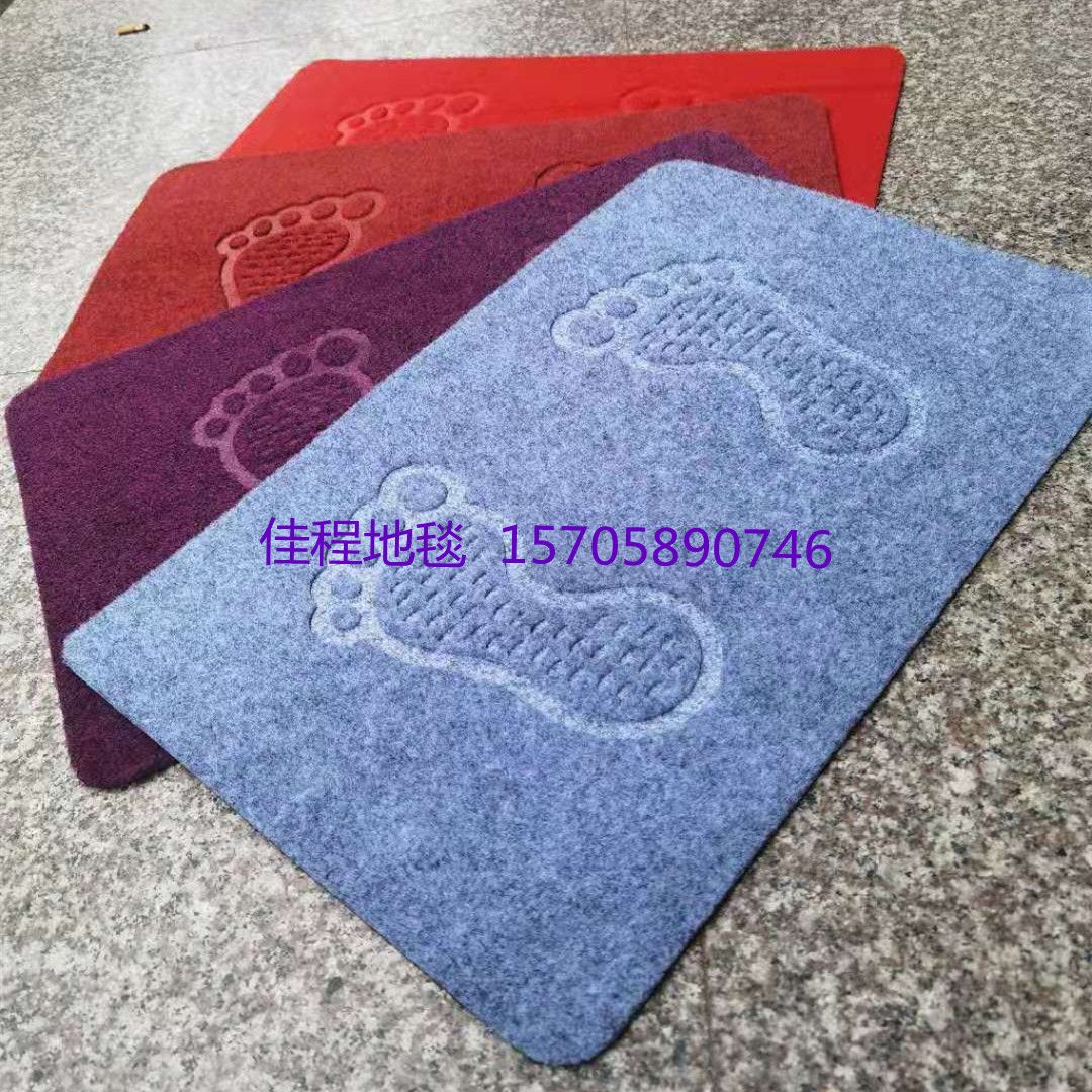 Velvet foot mat, water-absorbing and anti-slip foot mat, double foot mat, plain foot mat, door mat, carpet, polyester mat for foreign trade full figure