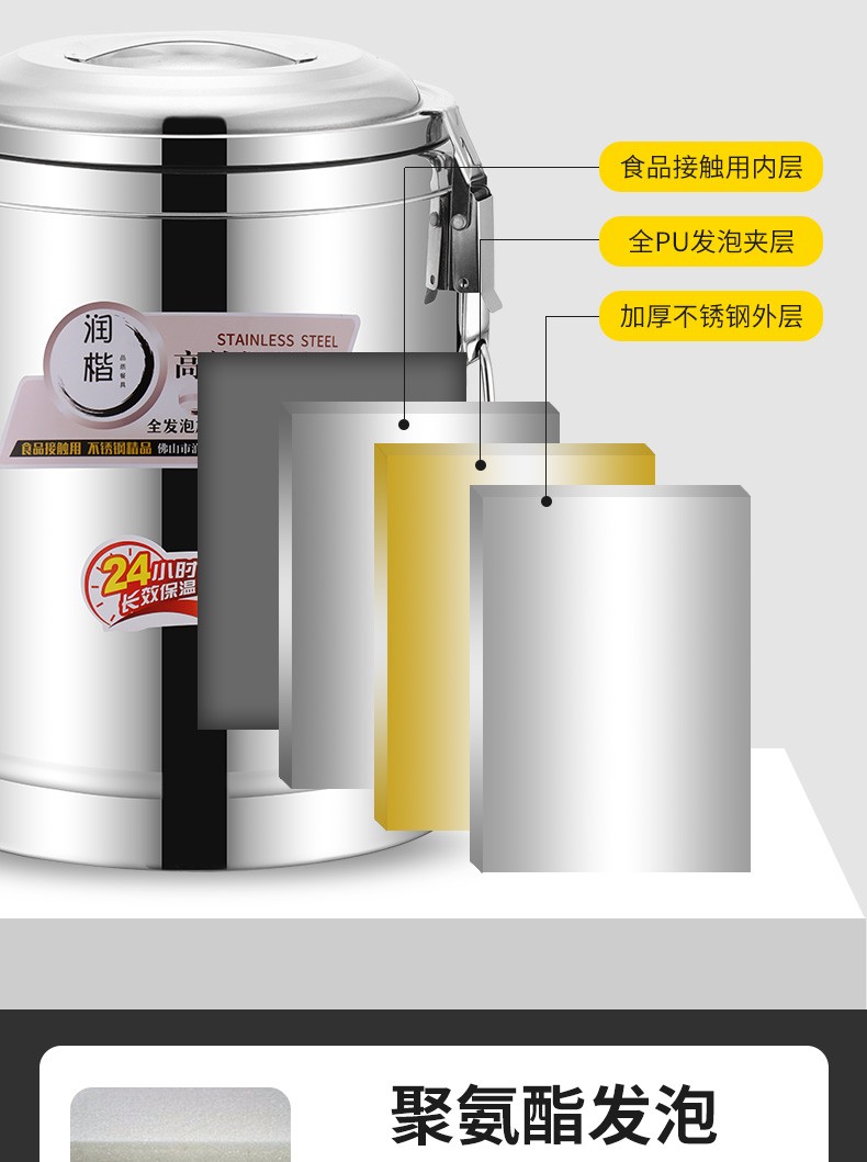 食品不锈钢保温桶商用米饭食堂大容量茶水桶摆摊豆浆奶茶桶冰粉桶详情图3