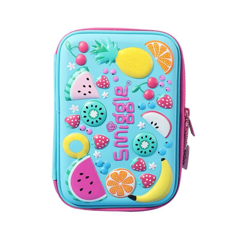 smiggle cartoon fruit EVA large-capacity pen case, student waterproof stationery, children's zipper pen case, pencil case detail image 1