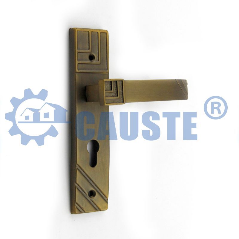 Iron plate, aluminum handle, bearing, machine door lock, brass cylindrical mortise door lock