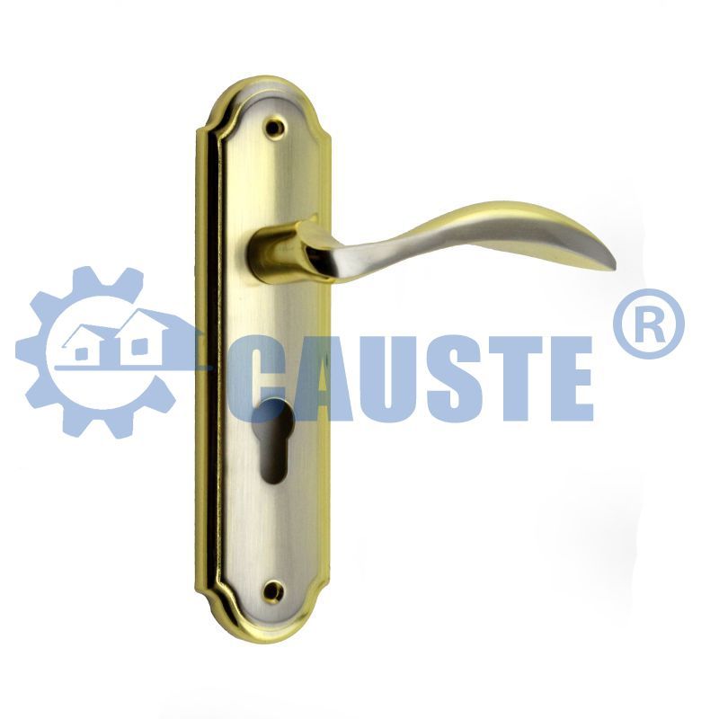 高品质典雅设计的门锁铝合金金色门把手锁图