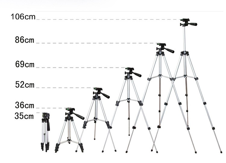 特价3110轻型数码摄影头三脚架 手机直播支架铝合金三脚架详情图13