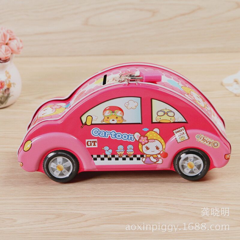 New Creative Car Piggy Bank Cartoon Creative Iron Piggy Bank Children Gift Piggy Bank Custom Application Scenario