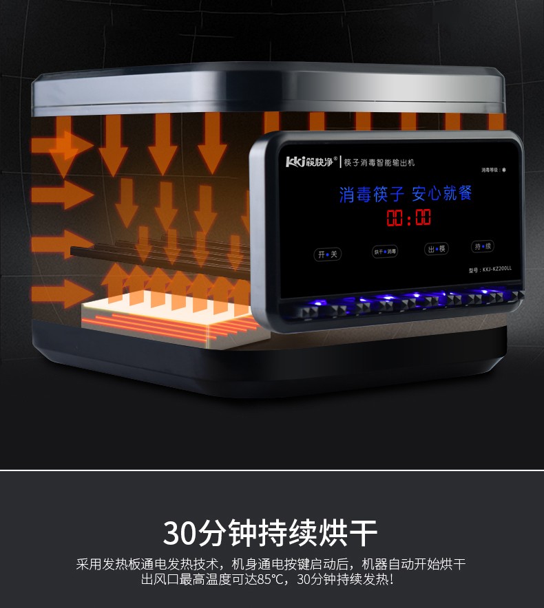  不锈钢筷子消毒机商用全自动筷子机餐厅筷子消毒烘干空机详情图2