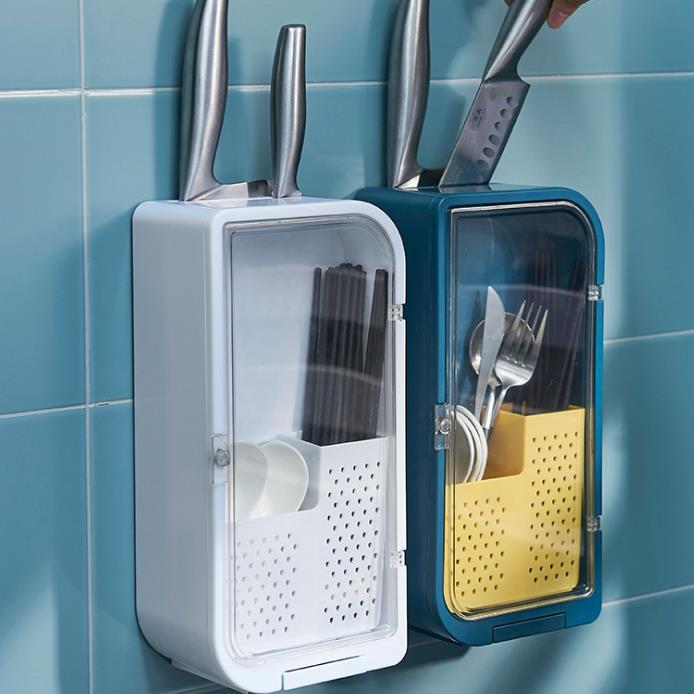 Shelf wall hanging kitchen chopsticks basket storage box