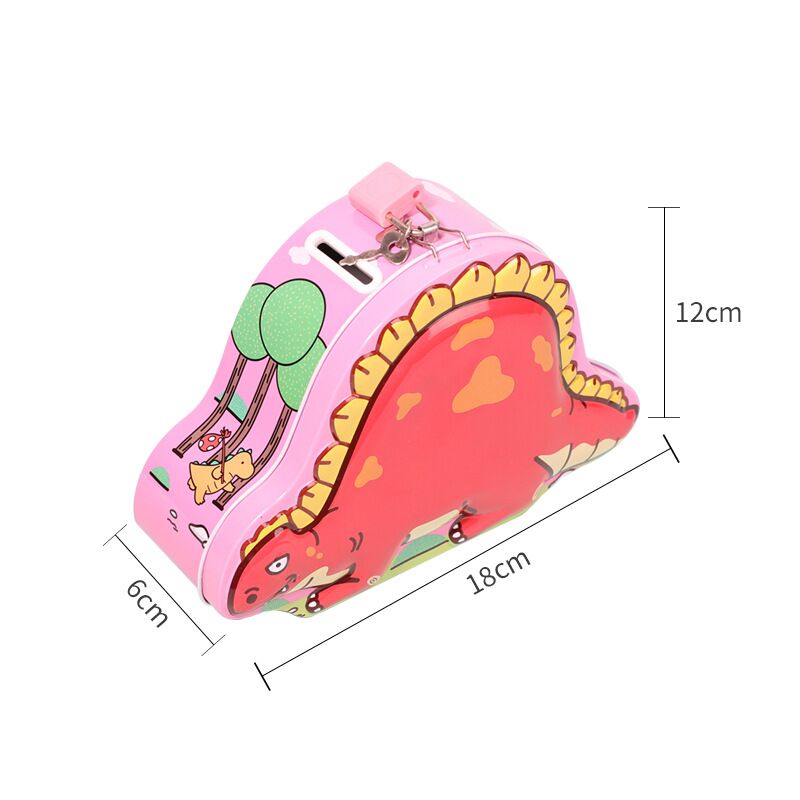 卡通动物小恐龙存钱罐大容量储蓄罐儿童幼儿园小礼物伴手礼包装盒白底实物图