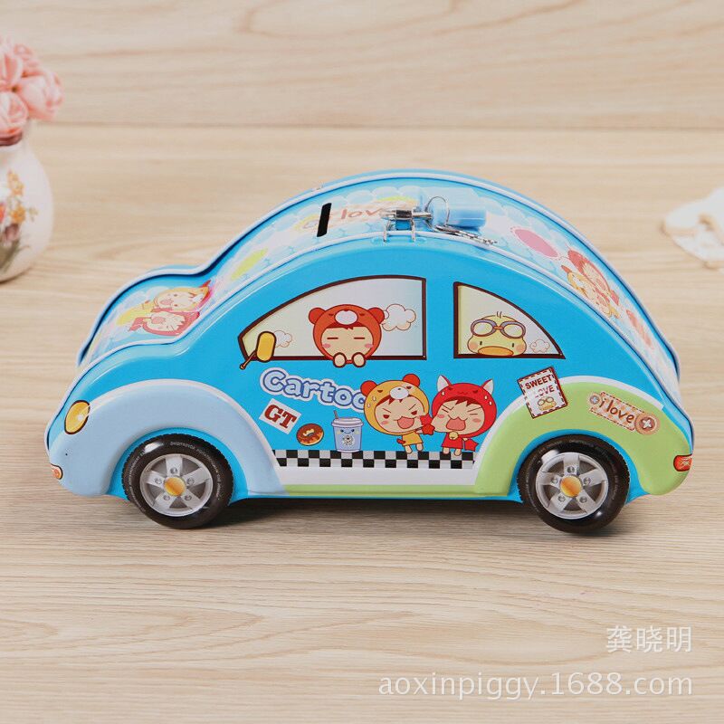 New Creative Car Piggy Bank Cartoon Creative Iron Piggy Bank Children Gift Piggy Bank Custom details Picture