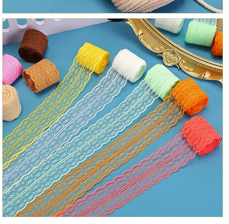 The manufacturer has 4.5cm colorful non-elastic lace trim diy accessories for clothing, underwear, bags, skirts and knitted lace in stock detail image 17