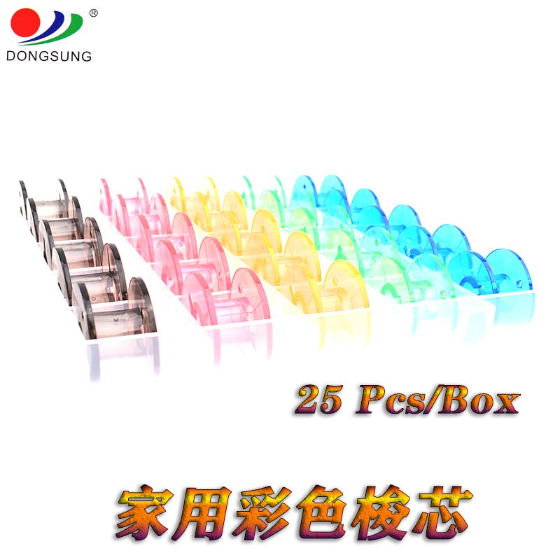 Household multi-functional color box set with plastic shuttle core, old-fashioned sewing machine, 25 pieces of household lock core, box set, universal details Picture
