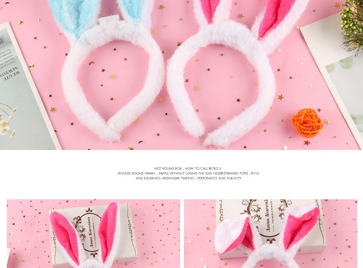 厂家直销大号加长毛绒兔耳朵发光玩具闪光头扣兔耳朵演唱会聚会夜市地摊热销款详情7