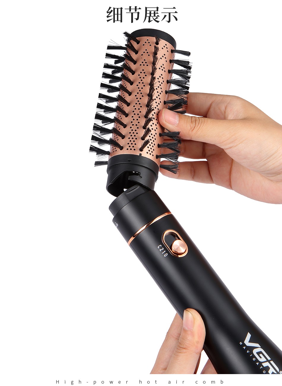V-559 Air-blowing comb, hot air Comb, Electric heating Comb, student electric curling stick, Travel Straightening comb pic 17